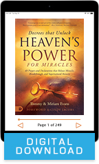 Decrees That Unlock Heaven’s Power (Digital Download) by Tommy & Miriam Evans; Code: 3731D
