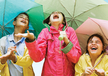 Children in the Rain